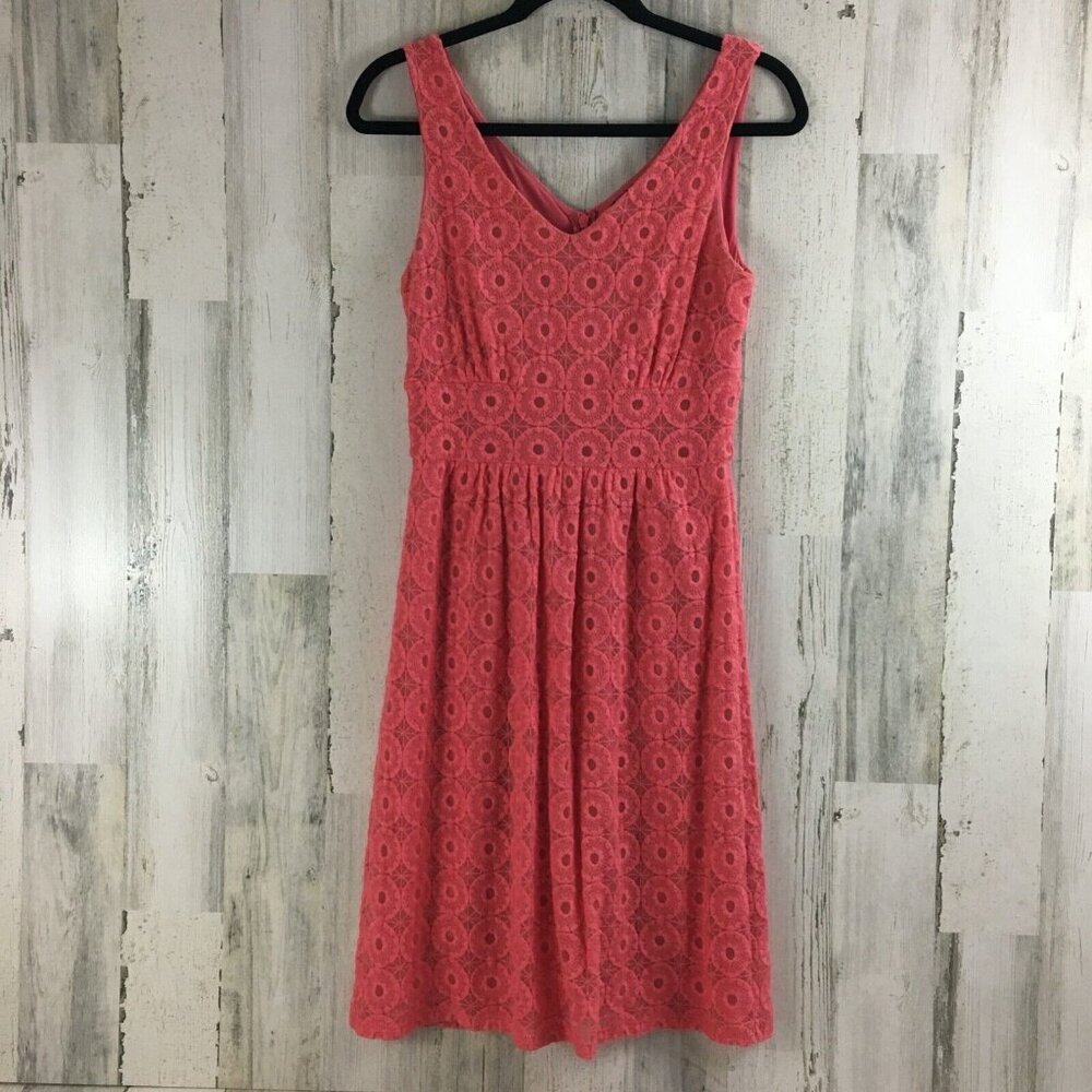 Banana Republic Mad Men Collection Pink Lace Dress Sz 2